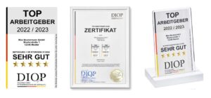 Top-Arbeitgeber inkl. Urkunde und Aufsteller